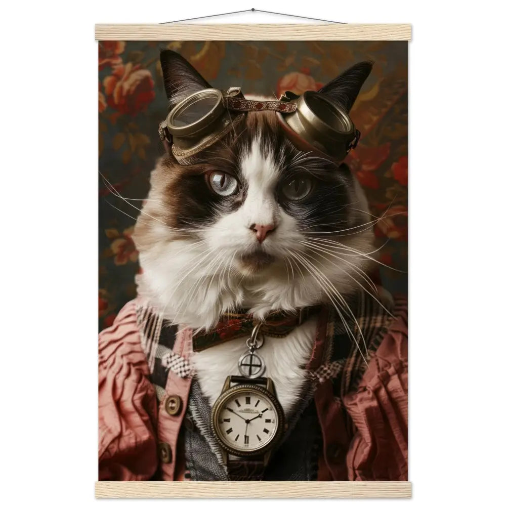 6b29df2d-3d21-4025-a0fd-bf12b454b0a3-0.jpg Schoolposter van een vrouwelijke Sneeuwschoen kat - Afbeelding 1