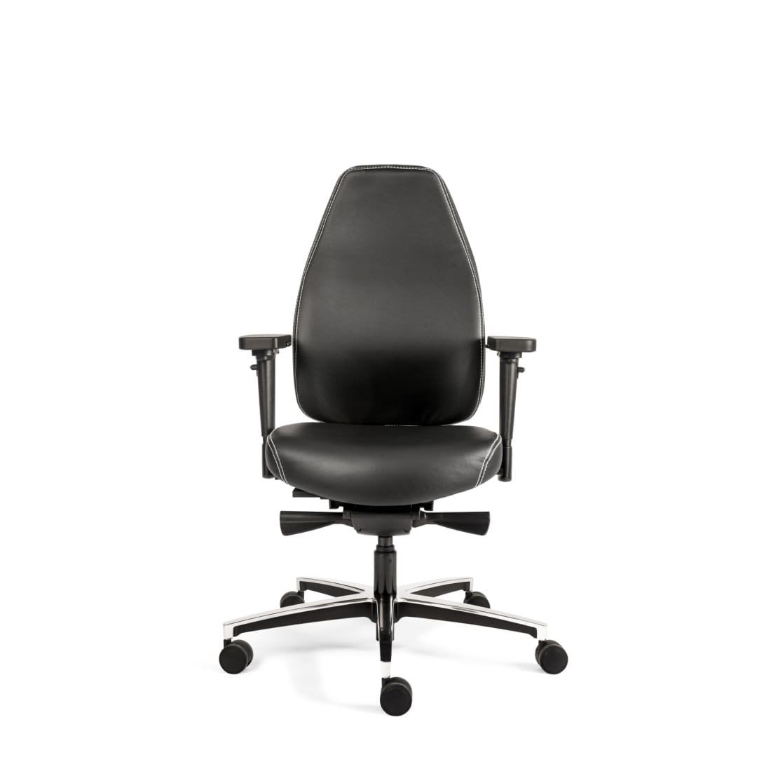 7000049C-2.jpg Zitten en bewegen Therapod X Standaard - Bureaustoel Zwart Leder - Afbeelding 3
