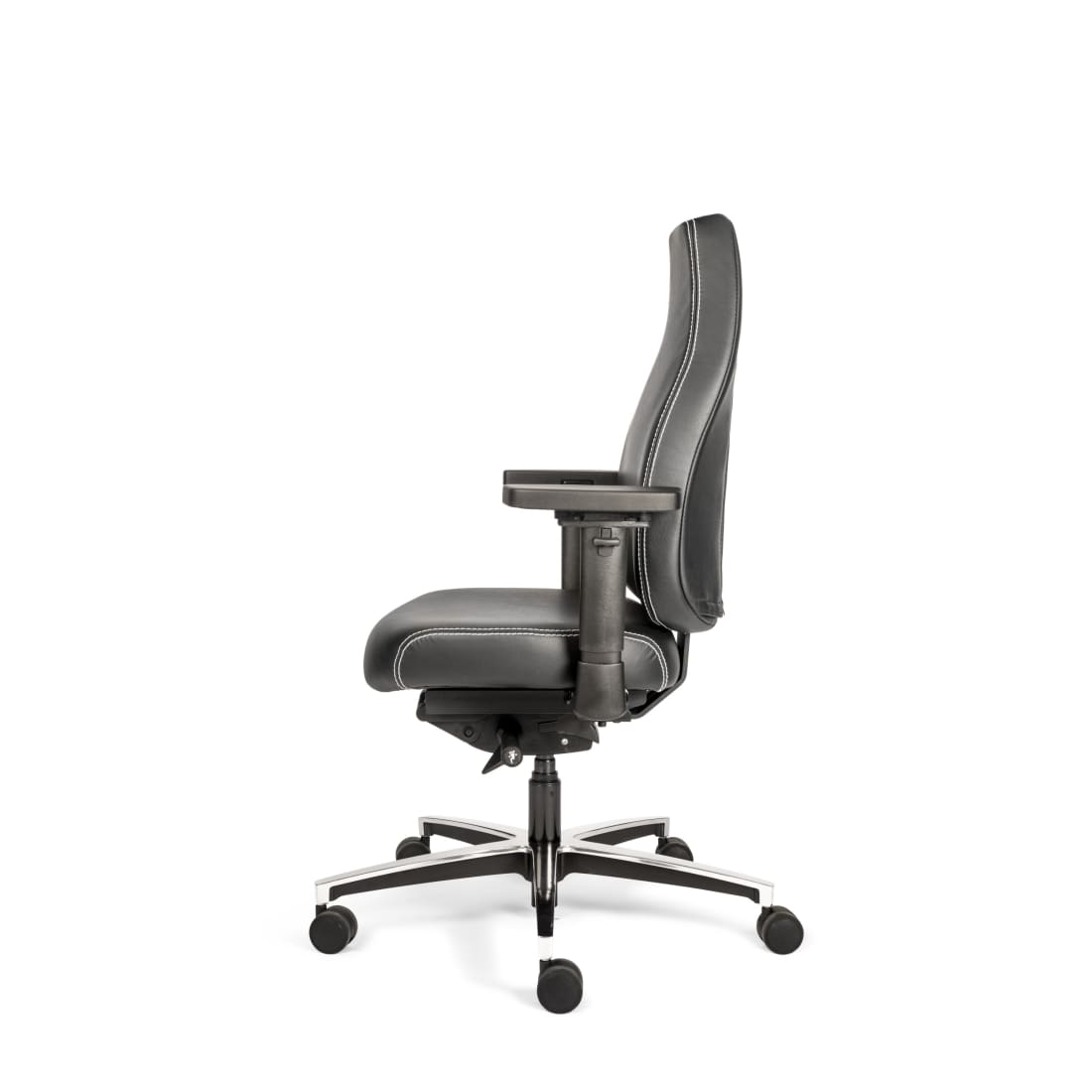 7000049C-3.jpg Zitten en bewegen Therapod X Standaard - Bureaustoel Zwart Leder - Afbeelding 4