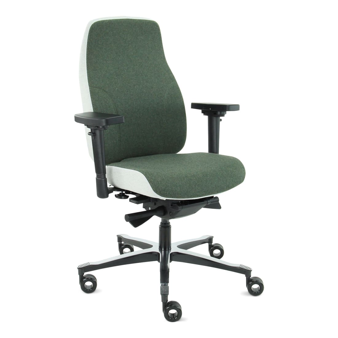 7000187C-0.jpg Bureaustoel Facet Wol Olive/Ashgrey - Afbeelding 1