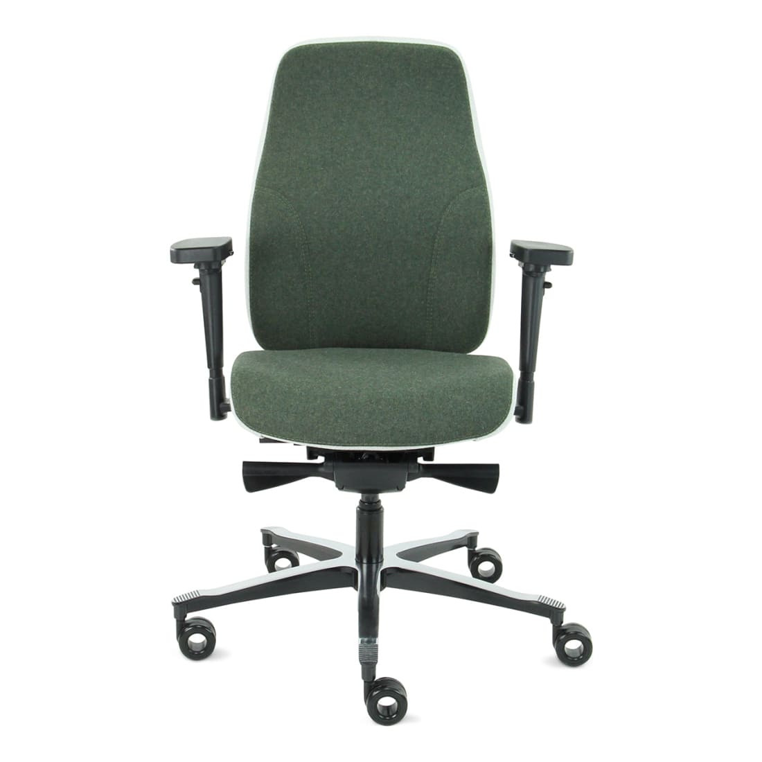 7000187C-2.jpg Bureaustoel Facet Wol Olive/Ashgrey - Afbeelding 3