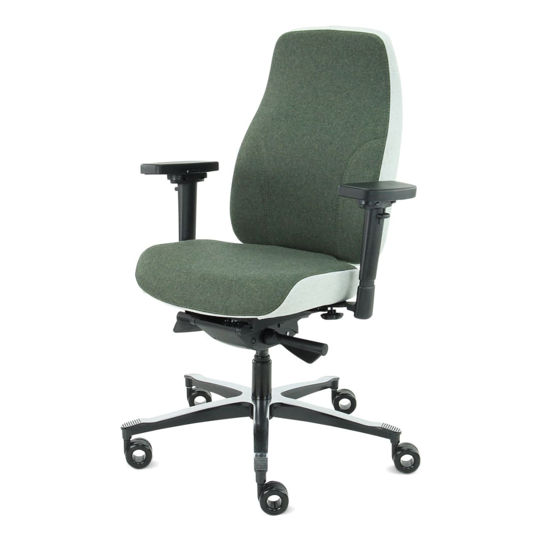 7000187C-3.jpg Bureaustoel Facet Wol Olive/Ashgrey - Afbeelding 4