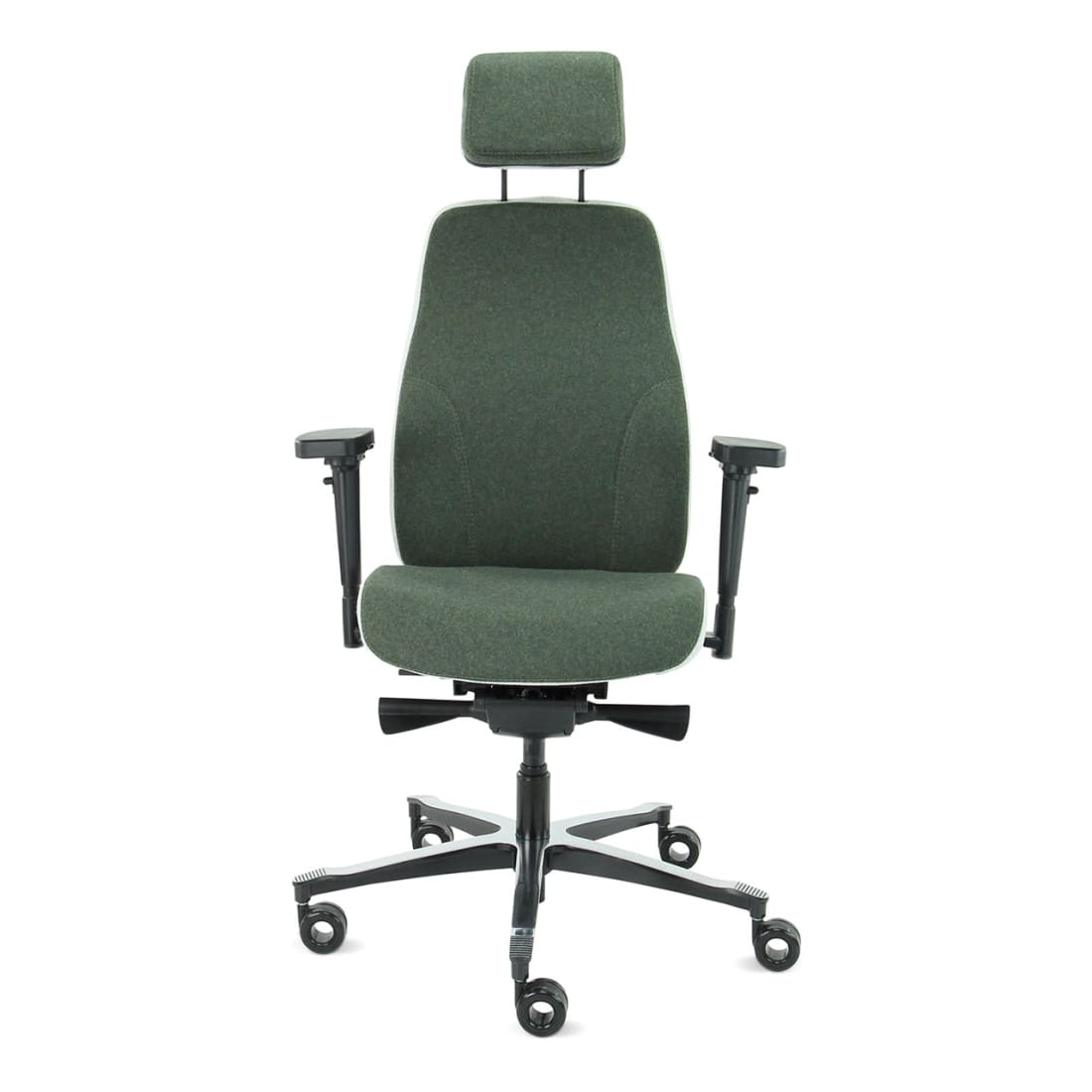 7000191C-2.jpg Bureaustoel Facet Wol Olive/Ashgrey - Afbeelding 3
