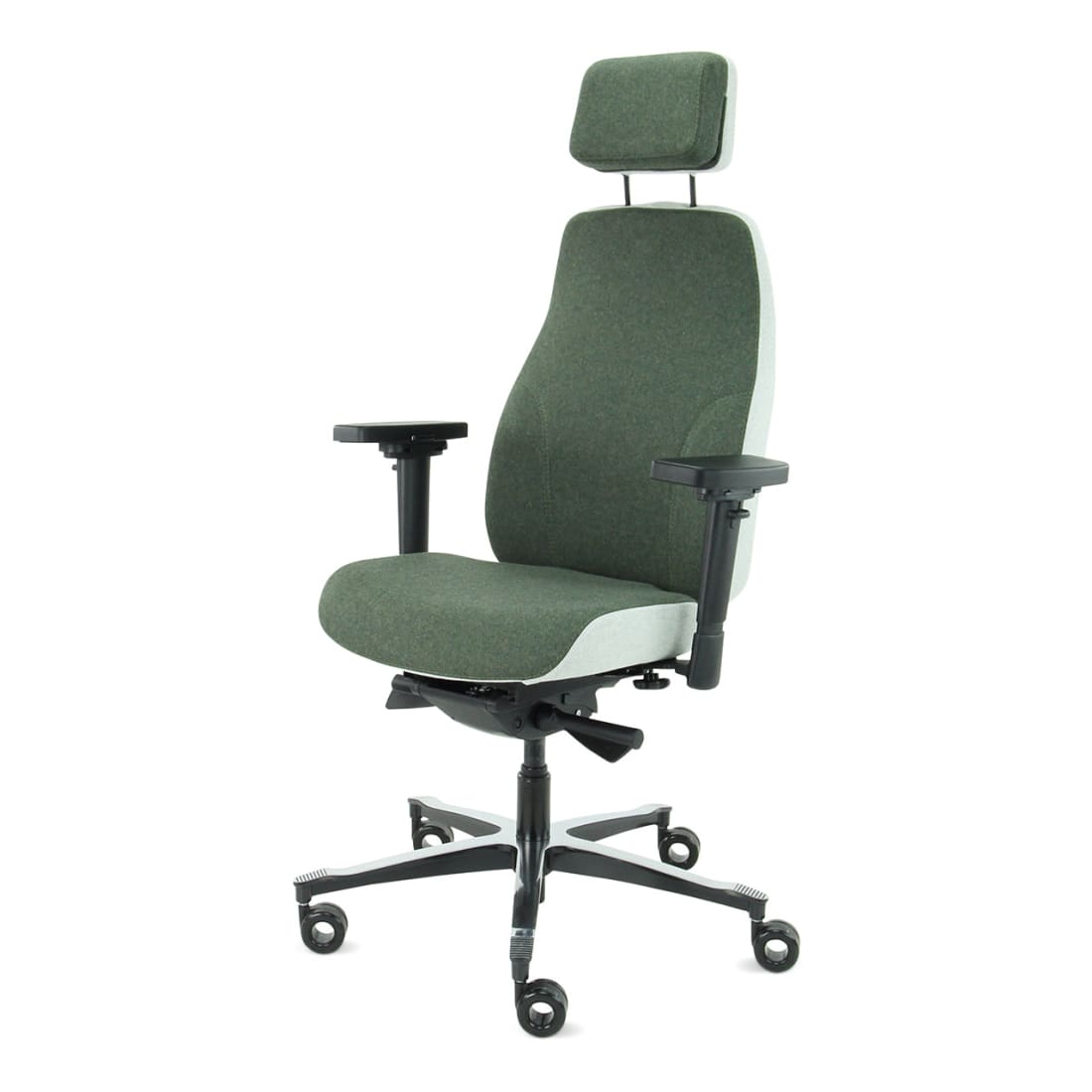 7000191C-3.jpg Bureaustoel Facet Wol Olive/Ashgrey - Afbeelding 4