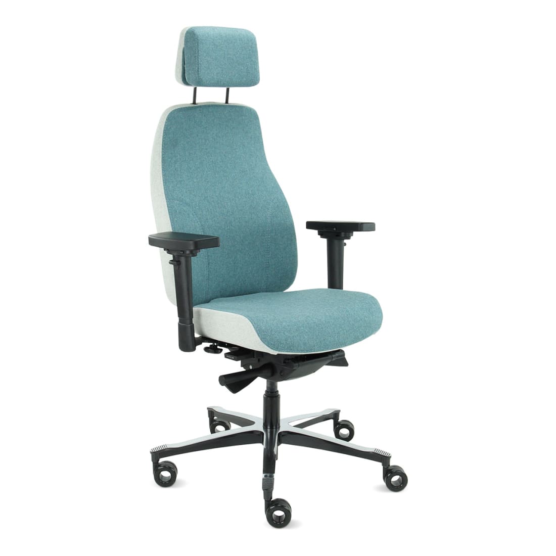 7000192C-0.jpg Bureaustoel Facet Wol Azure/Ashgrey - Afbeelding 1