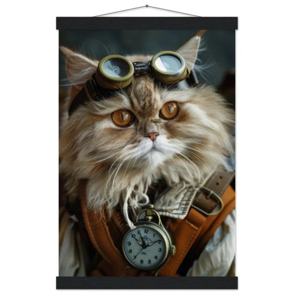 Schoolposter van een vrouwelijke Perzische traditionele kat