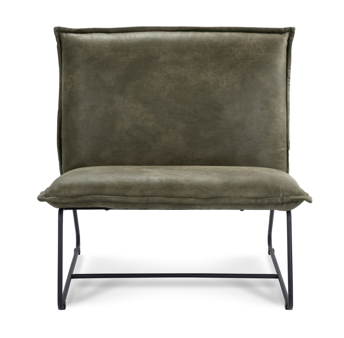Fauteuil Chapman 1,5-zits Stof Rawhide Groen Frame in Gun-kleur - Afbeelding 2