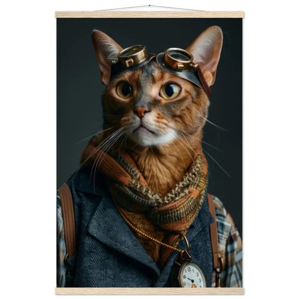 Schoolposter van een mannelijke Abessijnse kat