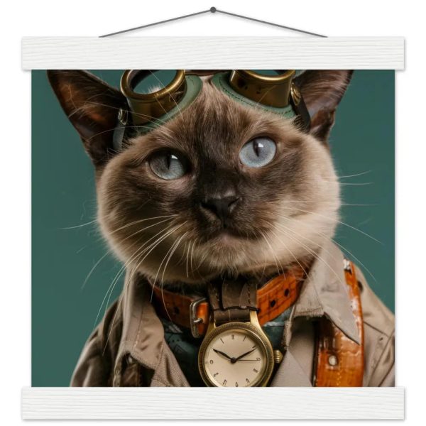 Schoolposter van een mannelijke Birmaanse kat