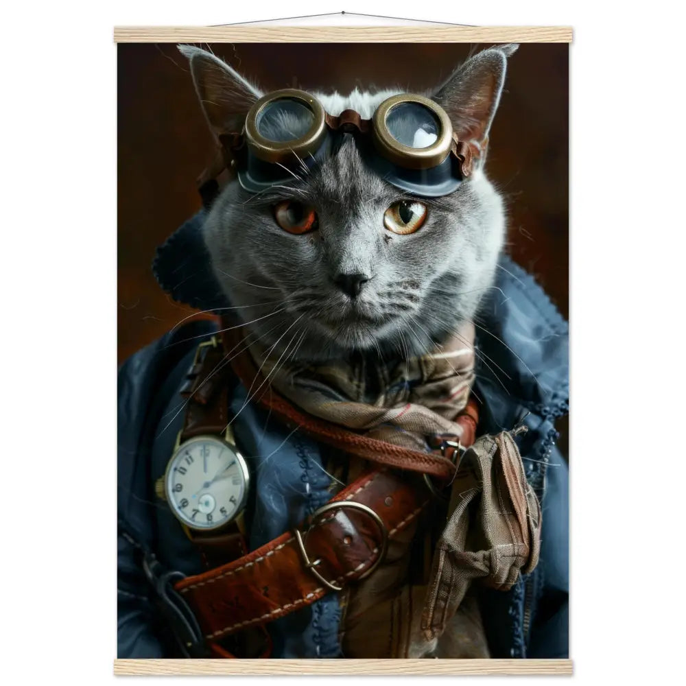 7f222cca-7ec7-43c0-91f6-b6406c53b57d-0.jpg Schoolposter van een mannelijke Chartreux kat - Afbeelding 1