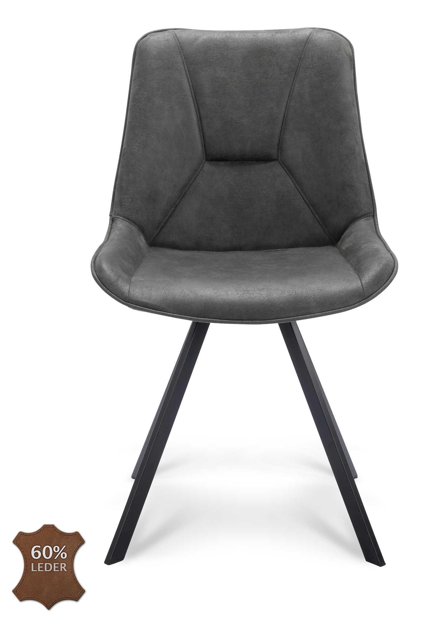 831625-1.jpg Stoel Blake Microleder Bull Graphite 66 Poot Zwart - Afbeelding 2