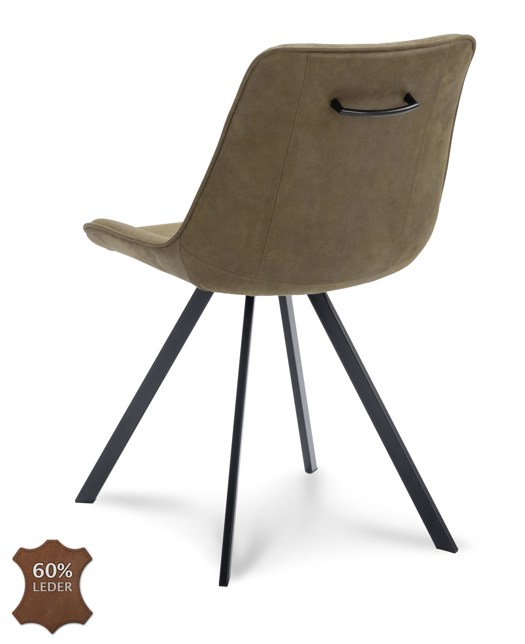 831626-3.jpg Stoel Blake Microleder Bull Moss 59 Poot Zwart - Afbeelding 4