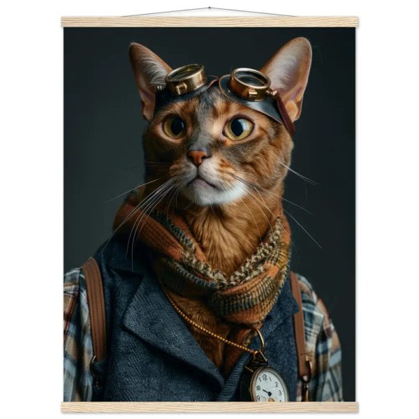 Schoolposter van een mannelijke Abessijnse kat