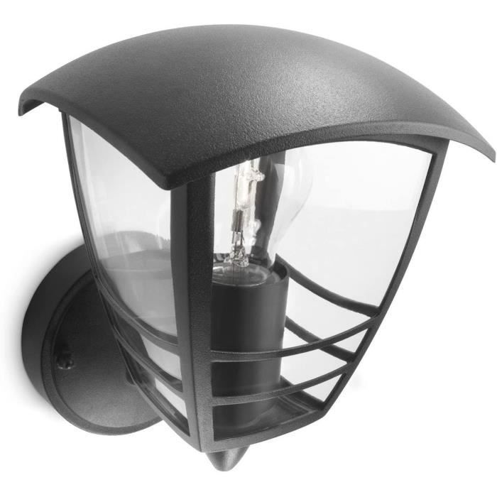 8718291443469-1.jpg CREEK-Wandmontage Buitenlamp H20cm Zwart Philips - Afbeelding 2