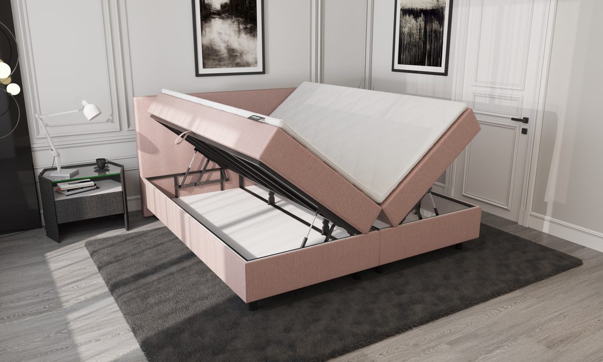 Mörgenn Opberg Boxspring Oud Roze 180x200 - Afbeelding 4