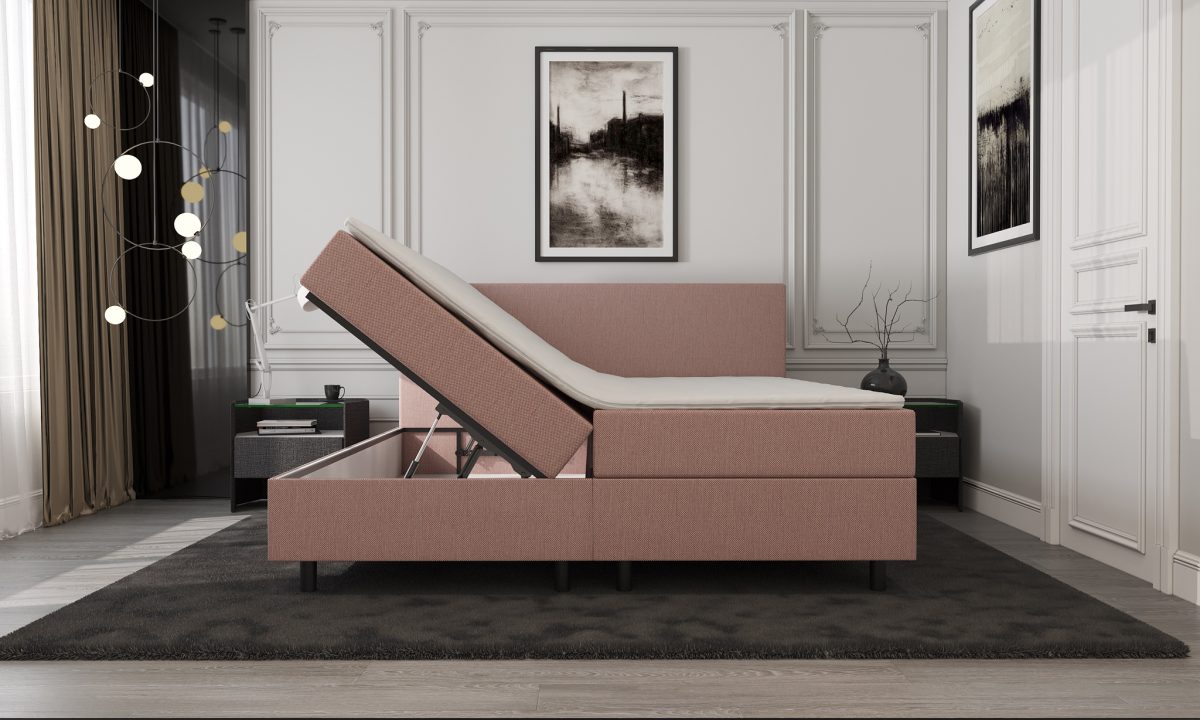 Mörgenn Opberg Boxspring Oud Roze 180x210 - Afbeelding 2