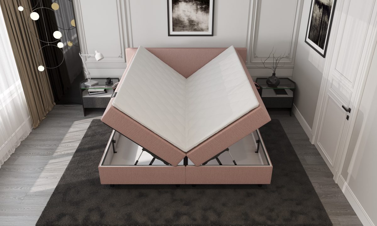 Mörgenn Opberg Boxspring Oud Roze 180x210 - Afbeelding 3