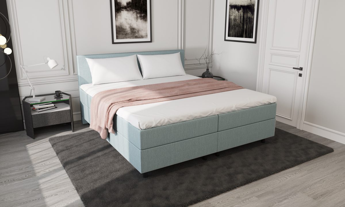 Mörgenn Opberg Boxspring Blauw 140x210 - Afbeelding 6