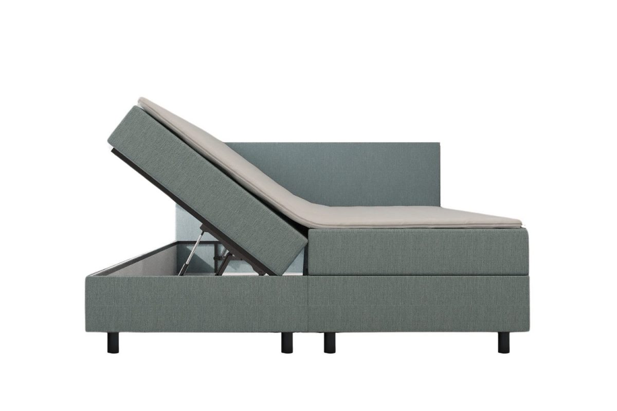 Mörgenn Opberg Boxspring Blauw 180x210 - Afbeelding 1