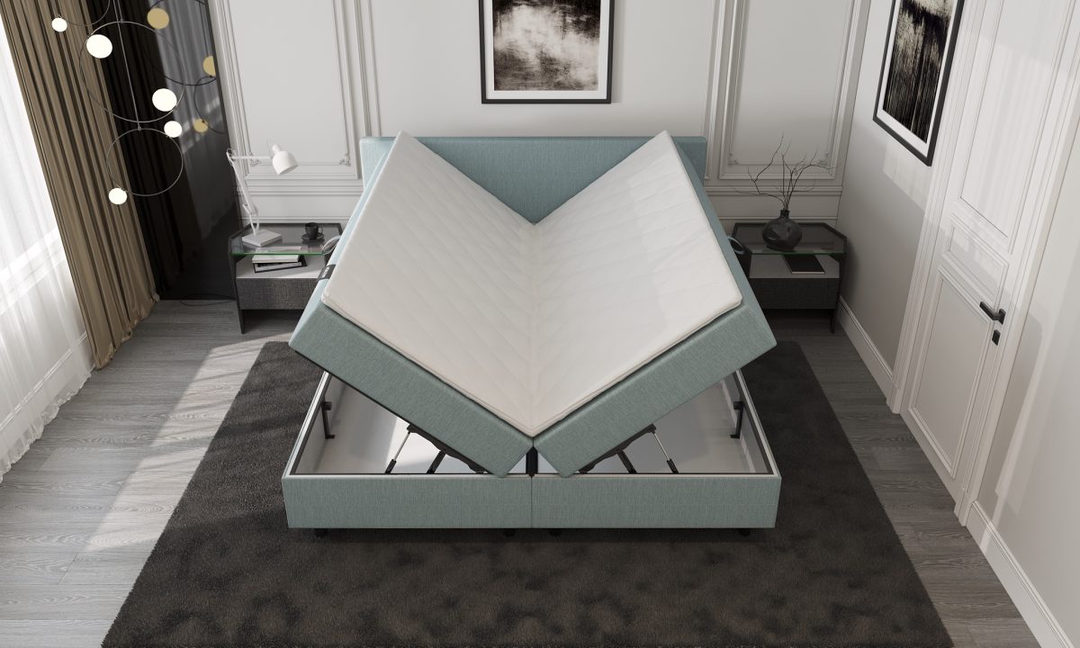 Mörgenn Opberg Boxspring Blauw 180x210 - Afbeelding 3