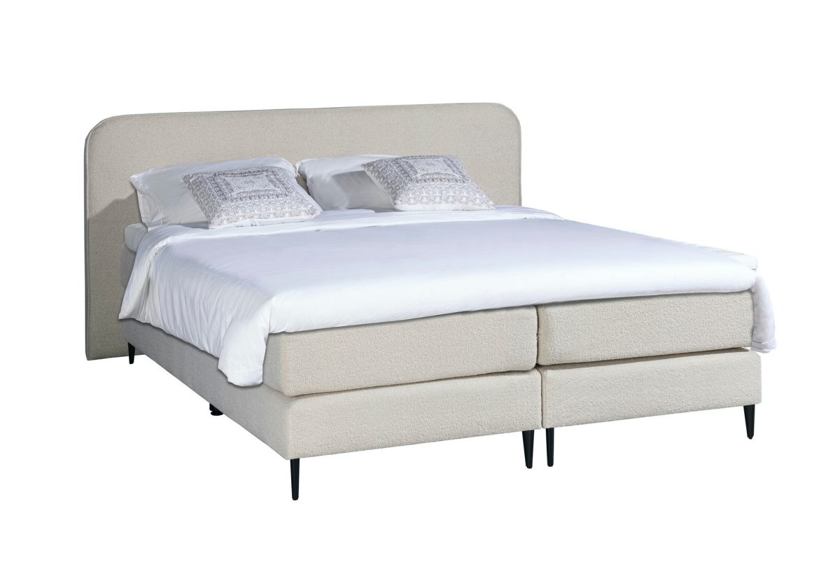 Mörgenn Bouclé Boxspring Beige 180x200 - Afbeelding 2