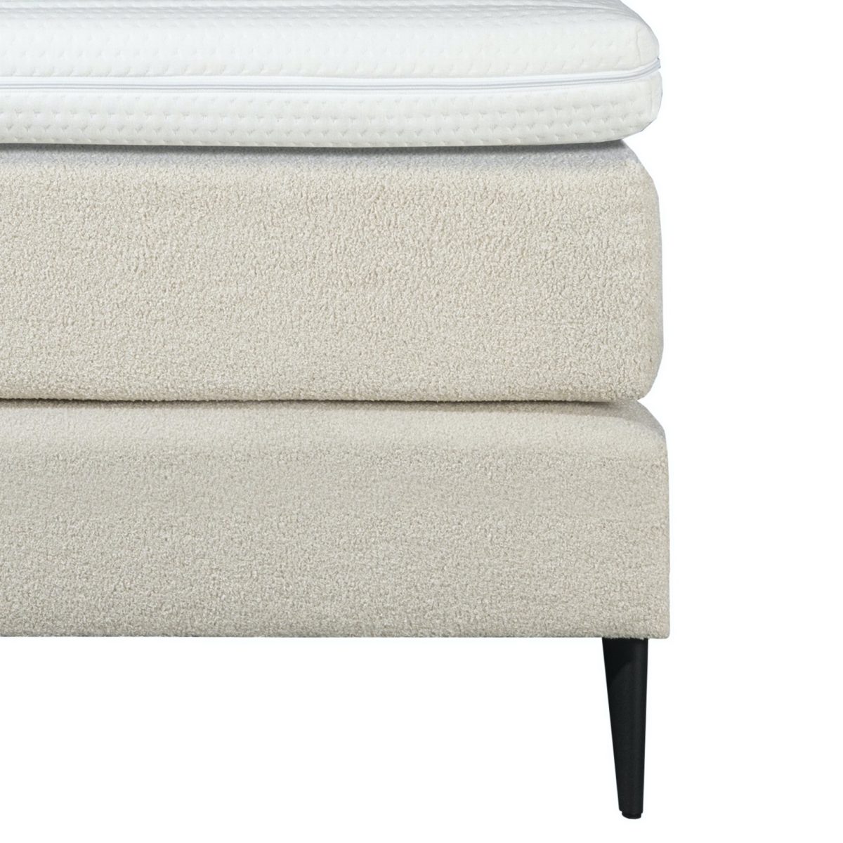 Mörgenn Bouclé Boxspring Beige 180x200 - Afbeelding 4