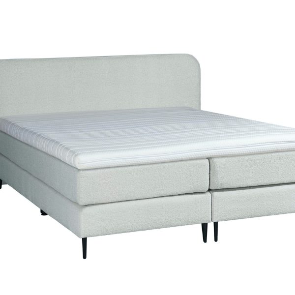 Mörgenn Bouclé Boxspring Wit 160x210