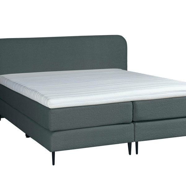 Mörgenn Bouclé Boxspring Antraciet 160x210