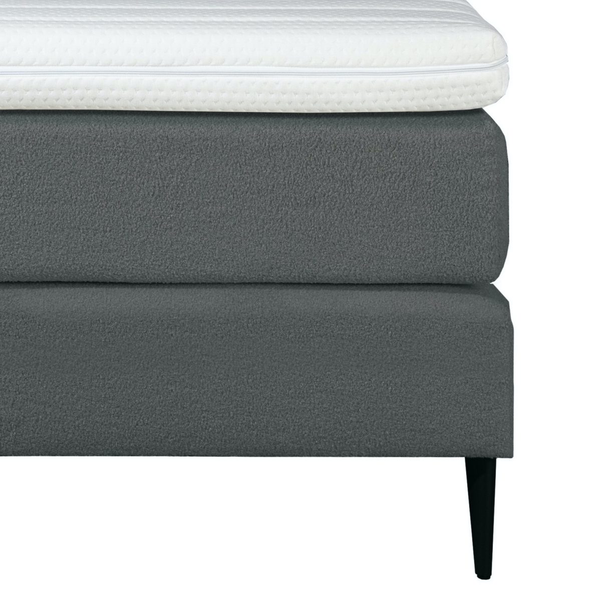 Mörgenn Bouclé Boxspring Antraciet 160x210 - Afbeelding 4
