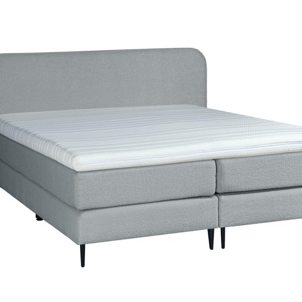 Mörgenn Bouclé Boxspring Grijs 140x200