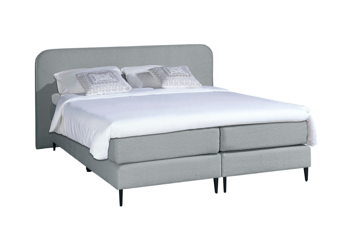 Mörgenn Bouclé Boxspring Grijs 140x200 - Afbeelding 2