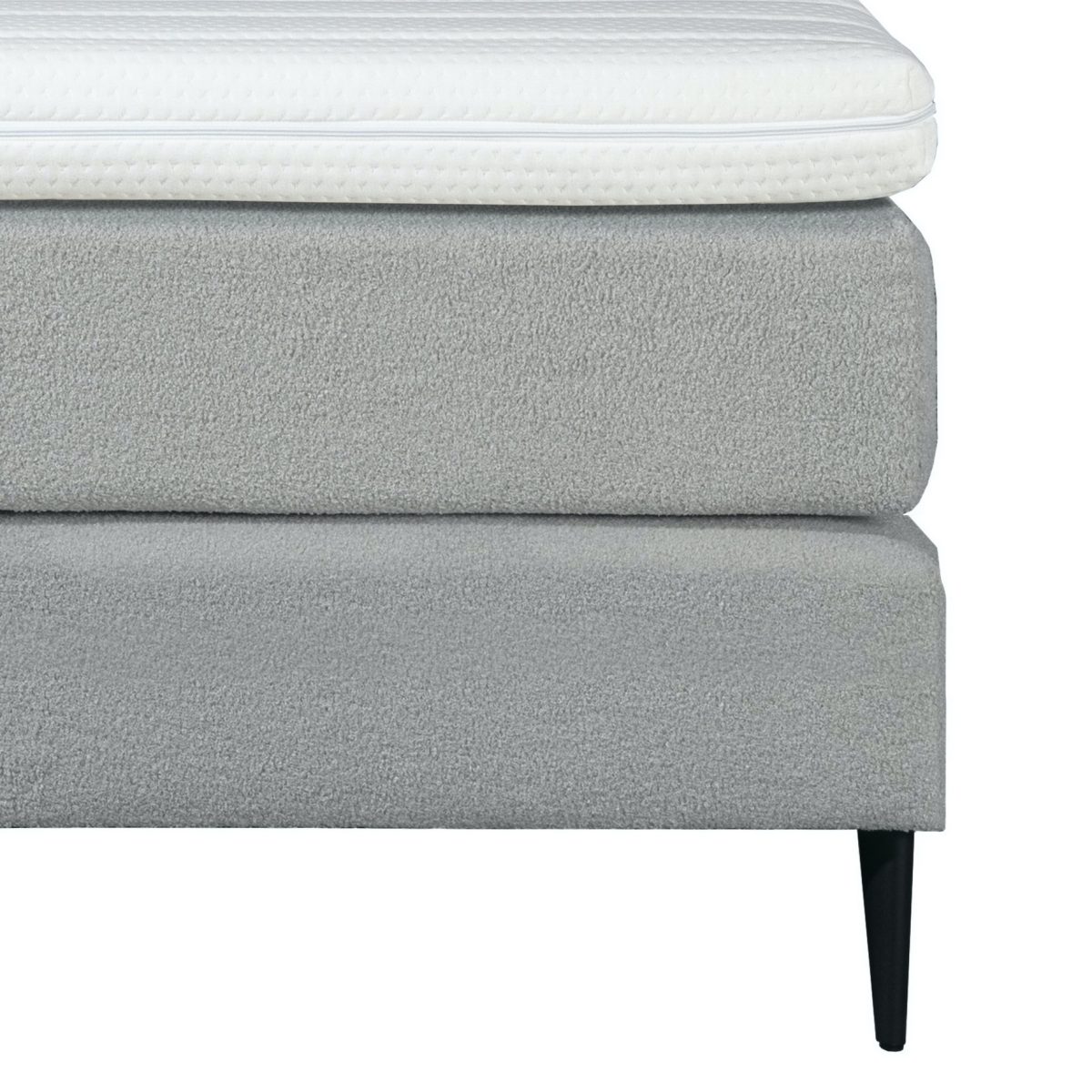 Mörgenn Bouclé Boxspring Grijs 140x200 - Afbeelding 4