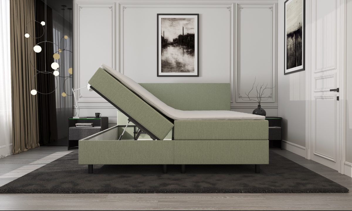 Mörgenn Opberg Boxspring Groen 180x210 - Afbeelding 2