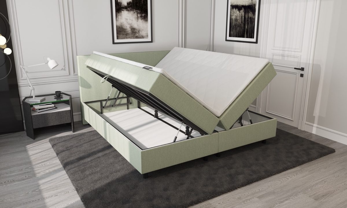 Mörgenn Opberg Boxspring Groen 180x210 - Afbeelding 4