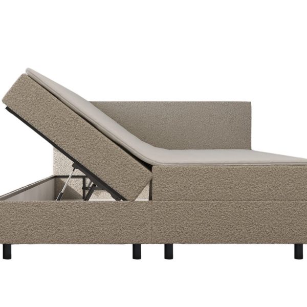 Mörgenn Opberg Boxspring Bouclé Beige 160x210