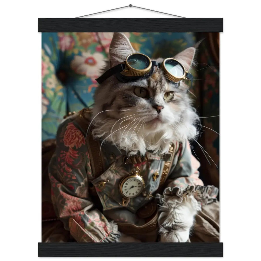 87230792-2723-4ab5-bd0e-1407f043c71c-0.jpg Schoolposter van een vrouwelijke Minskin kat - Afbeelding 1