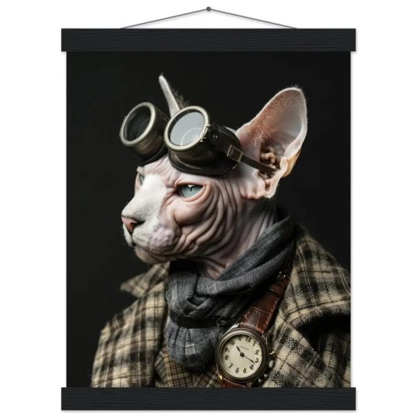 Schoolposter van een mannelijke Sphynx kat