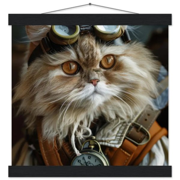 Schoolposter van een vrouwelijke Perzische traditionele kat