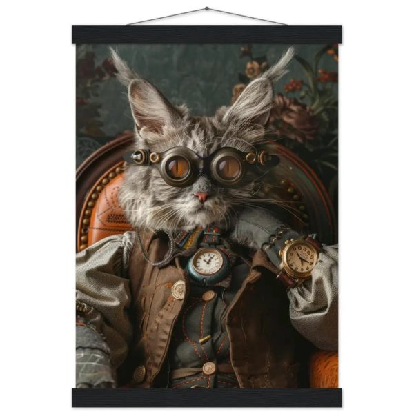 Schoolposter van een vrouwelijke Lykoi kat