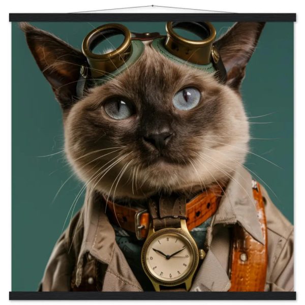 Schoolposter van een mannelijke Birmaanse kat