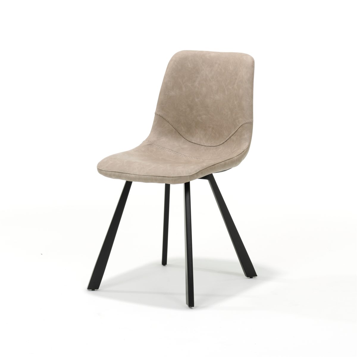 "Chair Bari Black Fabric Vintage Beige" - Afbeelding 1