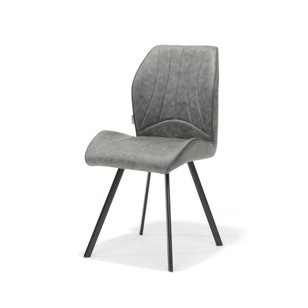 Stoel Gana zwart Stof Soft Steel
