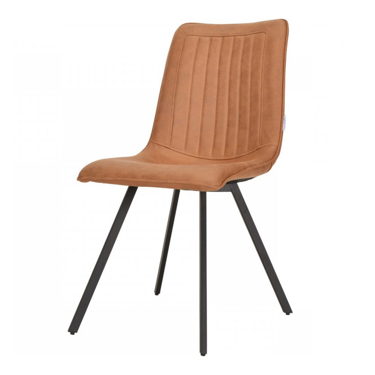 Stoel Boxer zwart Stof Soft Cognac - Afbeelding 3