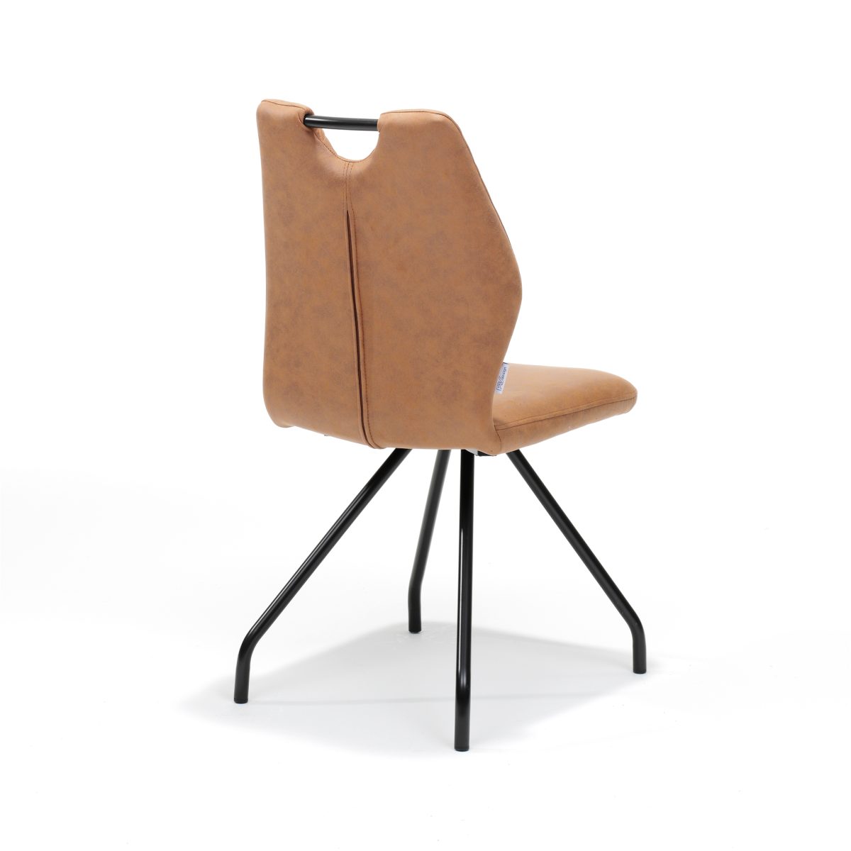 Stoel Carlos zwart Stof Soft Cognac - Afbeelding 2