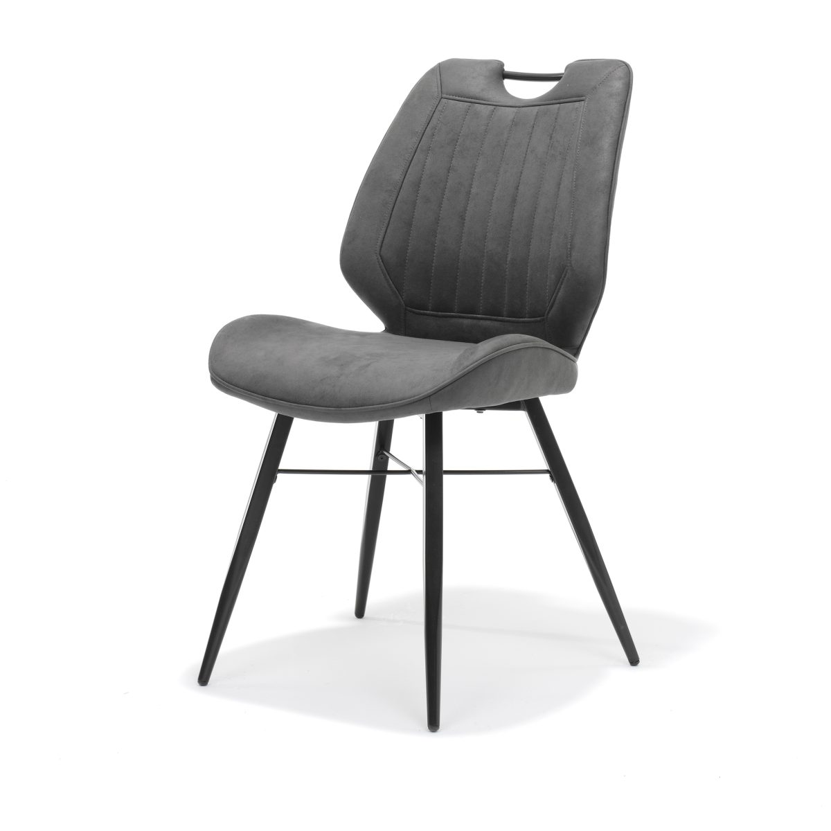 Stoel Quattro zwart stof Soft Antraciet - Afbeelding 1