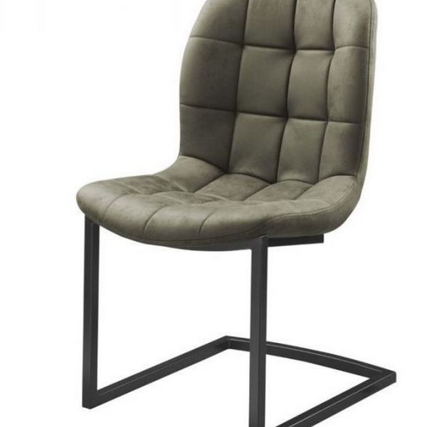 Chair Savannah zwart - Stof Soft Groen