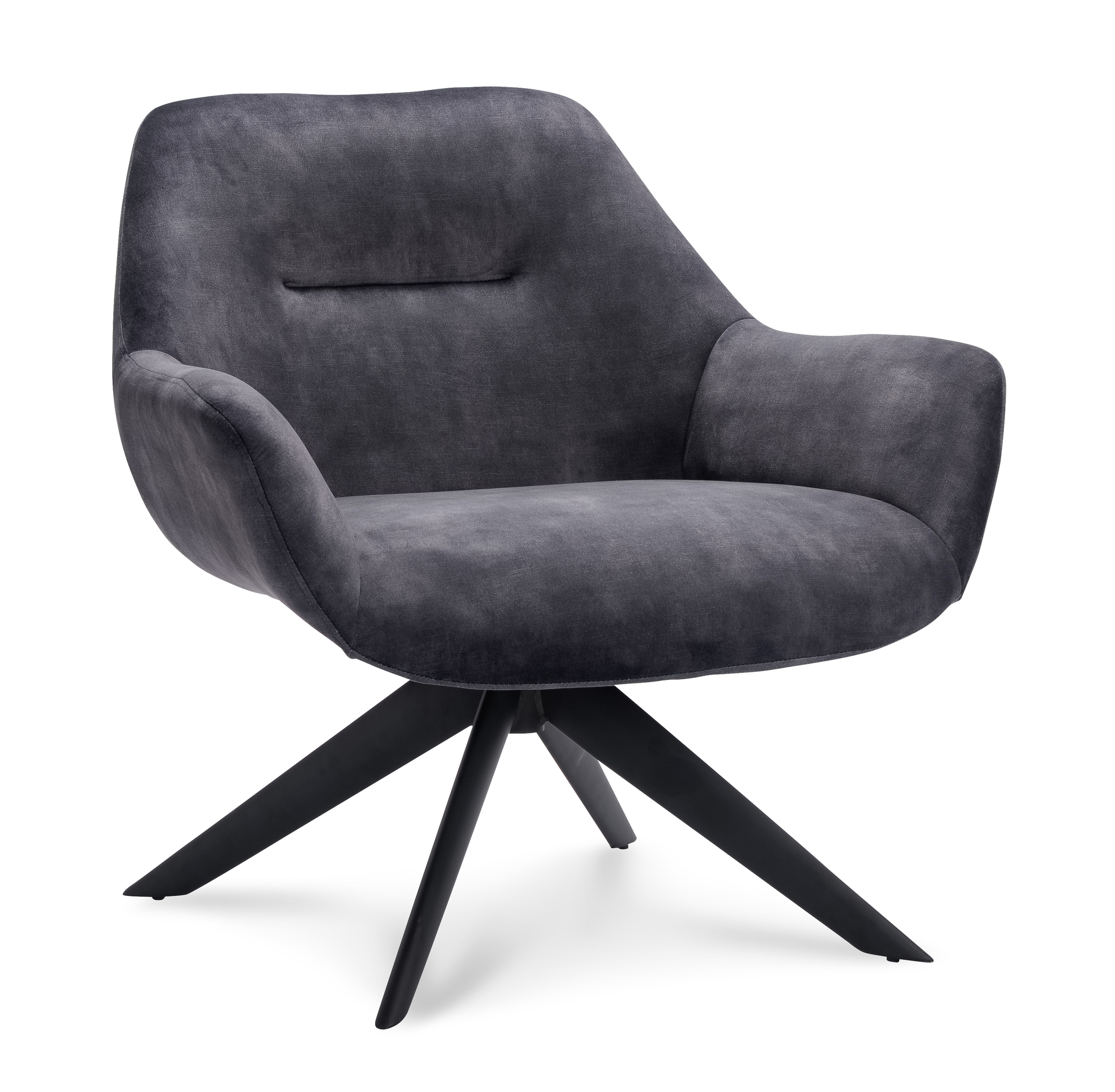 907596-0.jpg Fauteuil Vegas Stof Adore Antraciet 67 Poot Zwart - Afbeelding 1