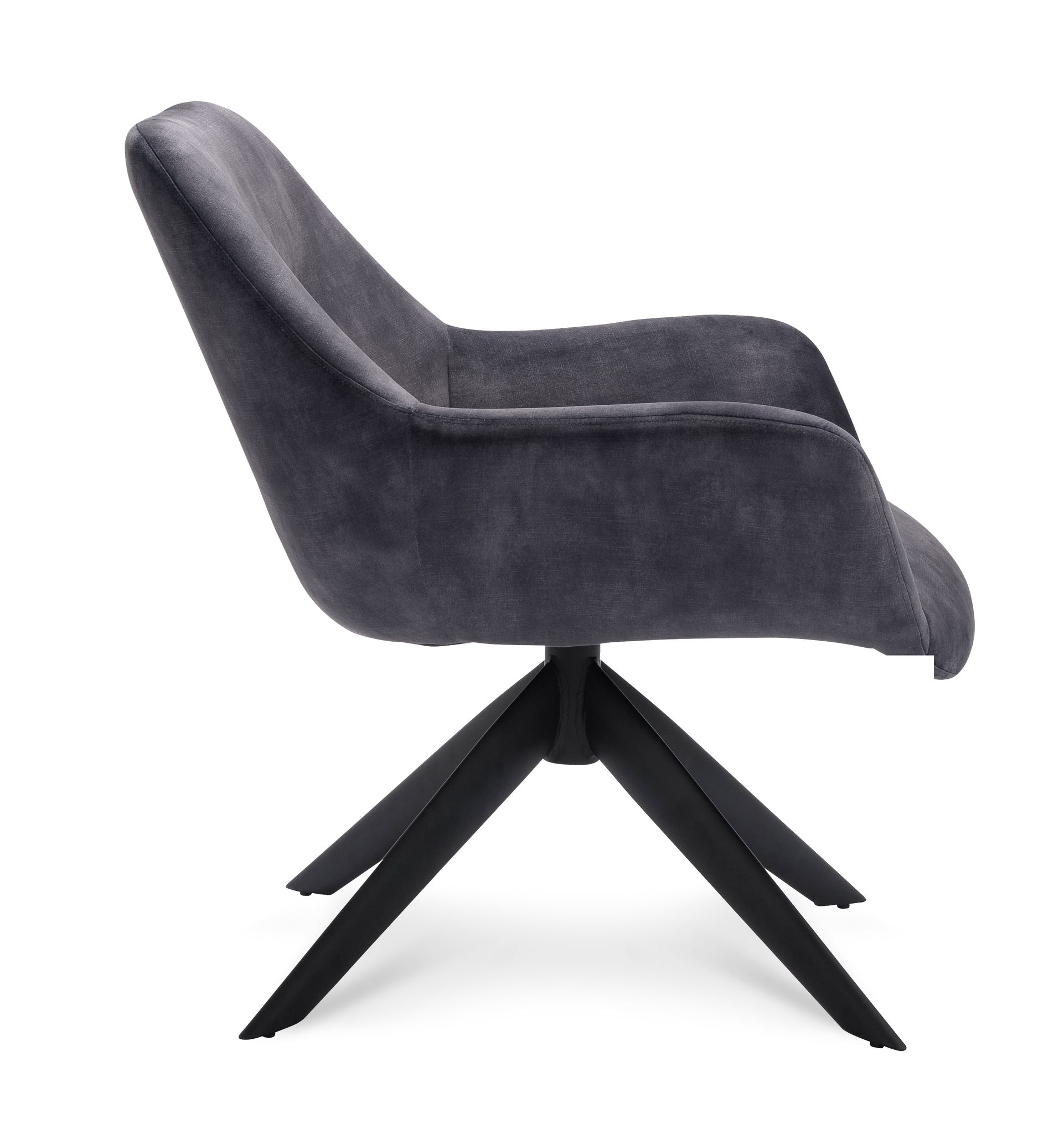 907596-1.jpg Fauteuil Vegas Stof Adore Antraciet 67 Poot Zwart - Afbeelding 2