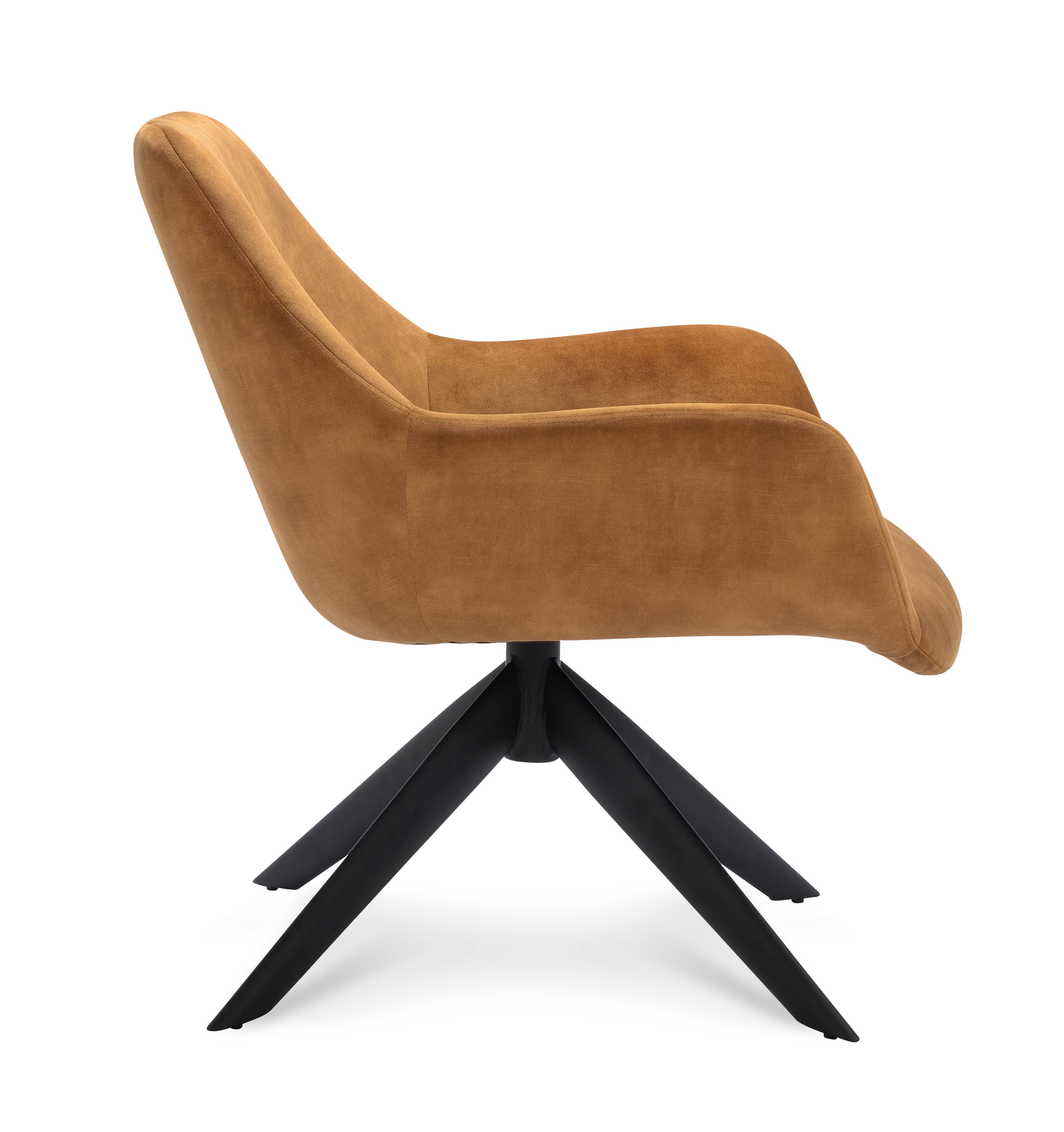 907597-1.jpg Fauteuil Vegas Stof Adore Cognac 28 Poot Zwart - Afbeelding 2