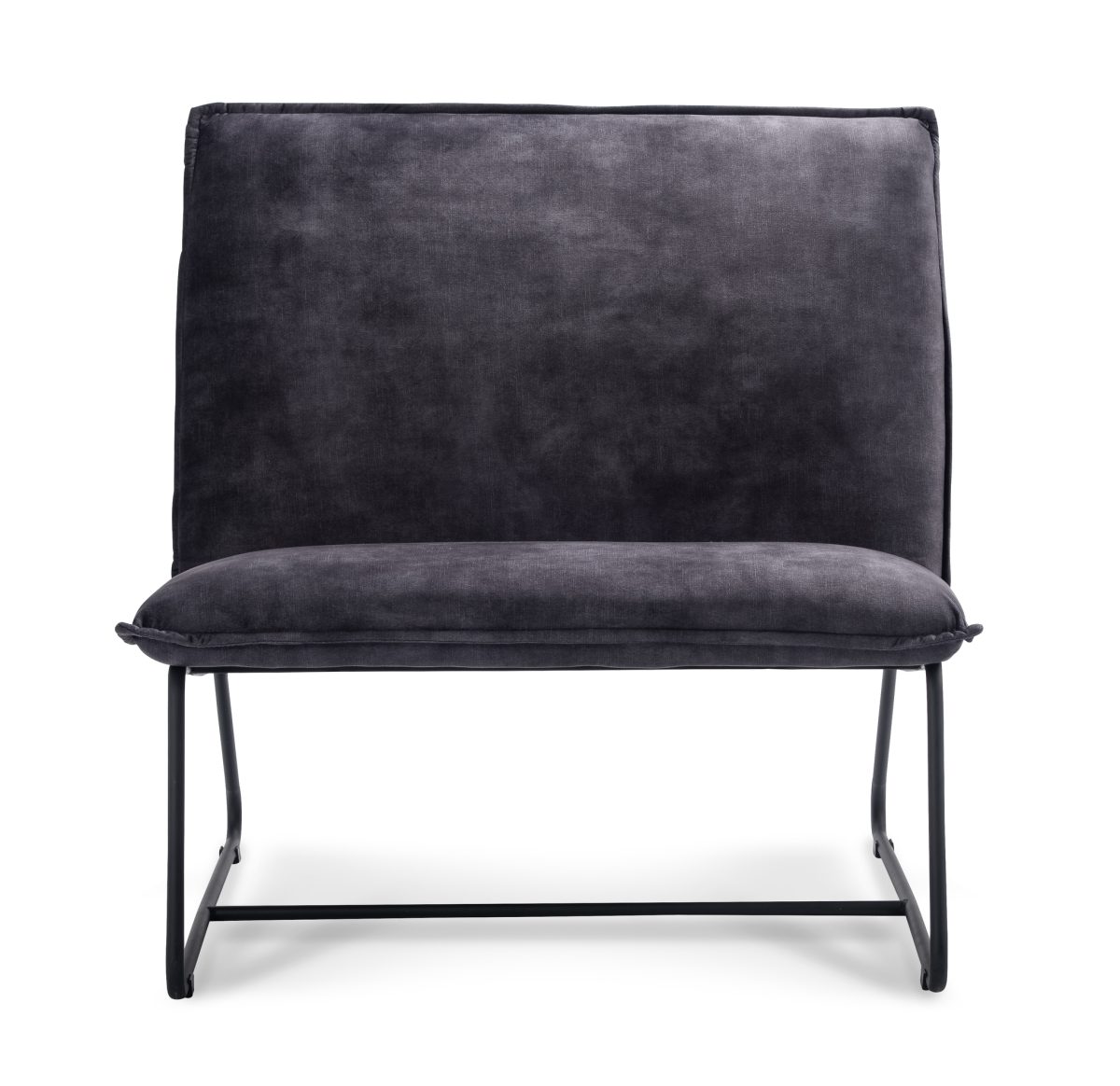 Fauteuil Chapman 1,5-zits Stof Adore Antraciet 67 met frame in geweerkleur - Afbeelding 2